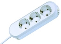 Bachmann 3x Schuko H05VV-F 3G 1.50mm² 16A/3680W 5m power extension 3 AC outlet(s) White