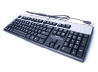 HP 434821-057 toetsenbord USB AZERTY Frans Zwart, Zilver