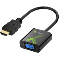 Techly IDATA HDMI-VGA2 adapter kablowy VGA (D-Sub) Czarny