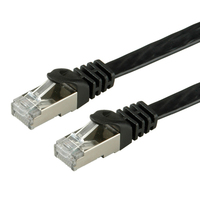 Value FTP Cat.6 Flat Network Cable, black 0.5 m netwerkkabel Zwart F/UTP (FTP)