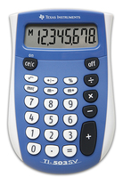 Texas Instruments TI 503 SV Taschenrechner Tasche Einfacher Taschenrechner Blau, Weiß