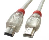 Lindy USB 2.0 cable - 2m USB-kabel Mini-USB A Mini-USB B Transparant