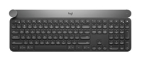 Logitech Craft Advanced keyboard with creative input dial Tastatur RF Wireless + Bluetooth QWERTY Englisch Schwarz, Grau