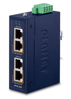 PLANET Industrial 2-port 10/100/1000T Gigabit Ethernet (10/100/1000) Obsługa PoE Niebieski