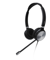 Yealink UH36 Dual Zestaw słuchawkowy Przewodowa Opaska na głowę Biuro/centrum telefoniczne USB Typu-A Czarny, Srebrny