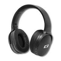 Qoltec 50851 Wireless Headphones with microphone Super Bass | Dynamic | BT | Black Zestaw słuchawkowy Bezprzewodowy Opaska na głowę Bluetooth Czarny