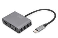 Digitus Adaptador gráfico USB Type-C™ 4K 2 en 1 Mini DisplayPort + VGA