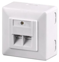 Microconnect Cat6, 2 x RJ-45 socket-outlet White