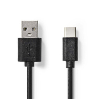 Nedis CCGL60601BK20 cable USB 2 m USB 2.0 USB A USB C Negro