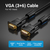 Vention VGA(3+6) Male to Male Cable with ferrite cores 2M Black
