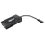 Tripp Lite U444-06N-HDV4KB USB-C-Multiport-Adapter (Stecker/3 Buchsen) – 4K HDMI, DVI, VGA, HDCP, Schwarz