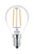 Philips Filament-Kerzenlampe, P45 E14, transparent, 25 W