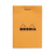 Rhodia Head stapled pad N°10 schrijfblok & schrift 80 vel Oranje