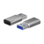 AISENS Mini Adaptador USB 3.2 Gen2 / USB 2.0 3A, Tipo USB-C/H-A/M, Gris