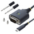 StarTech.com 30cm USB-C naar Serieel Adapter Kabel, COM Retentie, FTDI Chipset, USB Type-C naar DB9 RS232 Male, Status LEDs, Verwisselbare DB9 Schroeven en Moeren