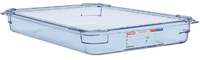 Araven 1/1 GN Lebensmittelbehälter blau 65mm BPA frei - Mit Maßangabe -