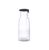 Glasflasche LITT, mit schwarzem Silikondeckel, Inhalt: 0,7 Liter / 700 ml. Höhe
