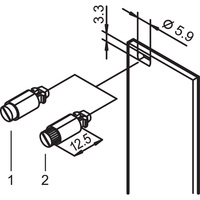 SCHROFF Schnellverschluss mit Schraubenschlitz - SCHN.VERSCHL M.SCHL.SW 100ST