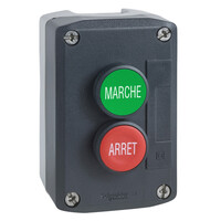 Harmony boite - 2 boutons poussoirs Ø22 - vert /rouge (XALD224)