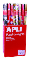 Papier prezentowy APLI, 60 g/m2, 1 szt., 70x200 cm, mix kolorów