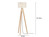 Stehleuchte SHINE WOOD mit Dreibein Holzfuß & Leinenschirm Beige, Höhe 140-164cm
