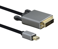 Helos Anschlusskabel, mini DisplayPort St./DVI St., PREMIUM, 3,0m, schwarz