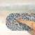 Relaxdays Badewannenmatte Steinoptik, rutschfeste Badeeinlage mit Saugnäpfen, waschbare Rutschmatte, 36 x 68 cm, natur
