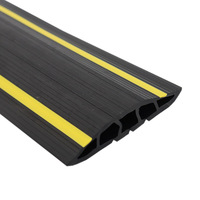 Black and Yellow Industrial Cable Protector-3 Channels (Wide) (Sold Per Metre)