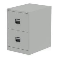 Qube by Bisley 2 Drawer Filing Cabinet Goose Grey BS0004