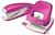 Leitz WOW Half Strip Stapler Metal 30 Sheet Pink 55021023