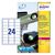 Avery Laser Heavy Duty Label 64.6x33.8mm 24 Per A4 Sheet White (Pack 480 Labels)