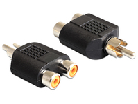 Adapter 2 x Cinch Buchse an 1 x Cinch Stecker, Delock® [84499]