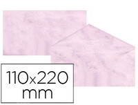Sobre Fantasia Marmoleado Rosa 110X220 mm 90 Gr Paquete de 25
