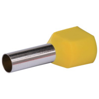 Isolierte Doppel-Aderendhülse, 6,0 mm², 14 mm lang, gelb, 22C439