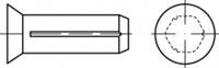 Hasított süllyesztett fejű szeg Ø 5 mm x 20 mm acél TOOLCRAFT TO-5439207 250 db