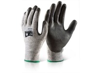 Click Handschoenen, PU Gecoat, Zwart, Large (doos 10 stuks)