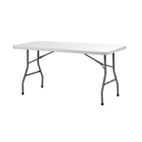 Zown XL150 Utility Table in Grey - Powder Coated Steel & Foldable - 5ft