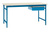 Beistelltisch BASIS stationär mit PVC-Tischplatte in Brillantblau RAL 5007, BxTxH: 2000 x 800 x 780 mm | BBK3089.5007