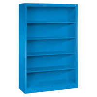 Büroregal mit 4 Einlegeböden Bücherregal Standregal Aktenregal 195x120x40 cm, RAL 5012 Lichtblau