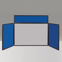 Lightweight table top display system, portrait - blue/grey