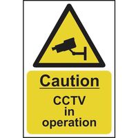 Caution CCTV in operation sign