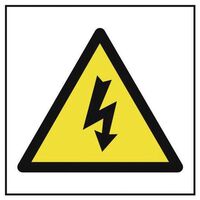 Hazard warning electrical symbol sign