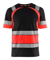 High Vis T-Shirt schwarz/High Vis rot