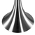 Tischleuchte ANCILLA, 2x E14, Wurmloch-Form, mit Schnurschalter, stahl gebürstet / Glasschirm weiß matt