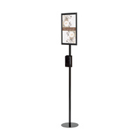 Poster and Leaflet Stand / Floorstanding Leaflet Stand / Info Stand "Construct Black" | A3 (297 x 420 mm)
