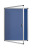 Bi-Office Enclore Blue Felt Lockable Notice Board 15xA4 1160x980mm left view door open