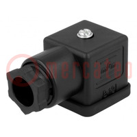 Connector: valve connector; plug; form A; 18mm; female; PIN: 4; mPm