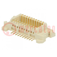 Connector: PCB to PCB; female; PIN: 20; 0.5mm; H: 3mm; gold-plated