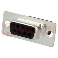 D-Sub; PIN: 9; plug; female; for cable; Type: w/o contacts; 5A; 250V