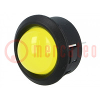 Indicator: LED; prominent; yellow; Ø25.65mm; for PCB; plastic
